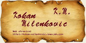 Kokan Milenković vizit kartica